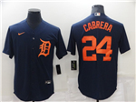 Detroit Tigers #24 Miguel Cabrera Navy/Orange Cool Base Jersey