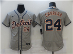 Detroit Tigers #24 Miguel Cabrera Gray Flex Base Jersey