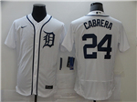 Detroit Tigers #24 Miguel Cabrera White Flex Base Jersey