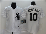 Chicago White Sox #10 Yoan Moncada White 2020 Cool Base Jersey