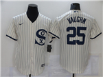 Chicago White Sox #25 Andrew Vaughn White with name 2021 Field of Dreams Cool Base Jersey