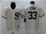 Chicago White Sox #33 Lance Lynn White with name 2021 Field of Dreams Cool Base Jersey