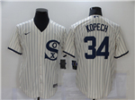 Chicago White Sox #34 Michael Kopech White with name 2021 Field of Dreams Cool Base Jersey