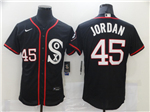 Chicago White Sox #45 Michael Jordan Black Vintage Flex Base Jersey