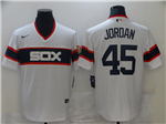 Chicago White Sox #45 Michael Jordan Vintate White Jersey