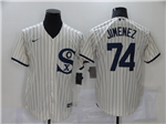 Chicago White Sox #74 Eloy Jimenez White with name 2021 Field of Dreams Cool Base Jersey