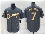 Chicago White Sox #7 Tim Anderson Charcoal 2022 MLB All-Star Game Cool Base Jersey