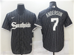 Chicago White Sox #7 Tim Anderson Black 2021 City Connect Cool Base Jersey