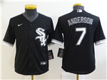Chicago White Sox #7 Tim Anderson Youth Black Cool Base Jersey