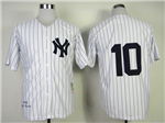 New York Yankees #10 Phil Rizzuto 1952 Throwback White Pinstripe Jersey