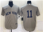 New York Yankees #11 Anthony Volpe Gray 2021 Field of Dreams Cool Base Jersey