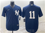 New York Yankees #11 Anthony Volpe Navy Without Name Cool Base Jersey