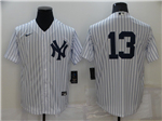 New York Yankees #13 Joey Gallo White Without Name Cool Base Jersey