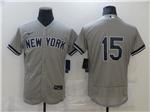 New York Yankees #15 Thurman Munson Gray Flex Base Jersey