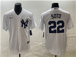 New York Yankees #22 Juan Soto White Cool Base Jersey