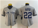 New York Yankees #22 Juan Soto Women's Gray Jersey