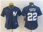 New York Yankees #22 Juan Soto Women's Navy Cool Base Jersey