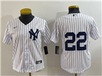 New York Yankees #22 Harrison Bader Women's White Without Name Cool Base Jersey