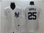 New York Yankees #25 Gleyber Torres White 2020 Cool Base Jersey