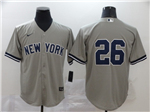 New York Yankees #26 DJ LeMahieu Gray Without Name 2020 Cool Base Jersey