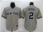New York Yankees #2 Derek Jeter Gray 2020 Cool Base Jersey