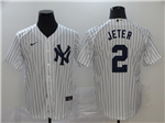 New York Yankees #2 Derek Jeter White 2020 Cool Base Jersey