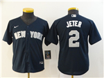 New York Yankees #2 Derek Jeter Youth Navy 2020 Cool Base Jersey