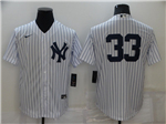 New York Yankees #33 Tim Locastro White Without Name Cool Base Jersey