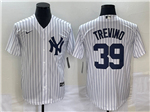 New York Yankees #39 Jose Trevino White Cool Base Jersey