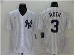 New York Yankees #3 Babe Ruth White 2020 Cool Base Jersey