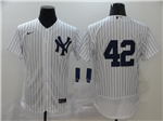 New York Yankees #42 Mariano Rivera White Flex Base Jersey