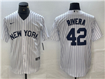 New York Yankees #42 Mariano Rivera White Fashion Jersey