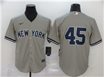New York Yankees #45 Gerrit Cole Gray Without Name 2020 Cool Base Jersey