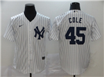 New York Yankees #45 Gerrit Cole White 2020 Cool Base Jersey