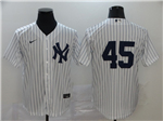 New York Yankees #45 Gerrit Cole White Without Name 2020 Cool Base Jersey