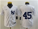 New York Yankees #45 Gerrit Cole Youth White without Name Cool Base Jersey