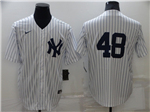 New York Yankees #48 Anthony Rizzo White Without Name Cool Base Jersey