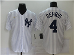 New York Yankees #4 Lou Gehrig White 2020 Cool Base Jersey