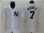 New York Yankees #7 Mickey Mantle White 2020 Cool Base Jersey