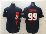 New York Yankees #99 Aaron Judge Navy 2021 MLB All-Star Game Cool Base Jersey