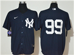 New York Yankees #99 Aaron Judge Navy Without Name 2020 Cool Base Jersey