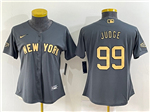 New York Yankees #99 Aaron Judge Women's Charcoal 2022 MLB All-Star Game Cool Base Jersey
