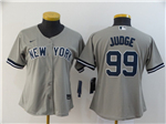 New York Yankees #99 Aaron Judge Women's Gray 2020 Cool Base Jersey