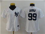 New York Yankees #99 Aaron Judge Women's White 2020 Cool Base Jersey