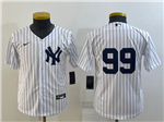 New York Yankees #99 Aaron Judge Youth White without Name Cool Base Jersey