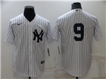 New York Yankees #9 Roger Maris White Without Name Cool Base Jersey