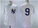 New York Yankees #9 Roger Maris 1961 Throwback White Pinstripe Jersey
