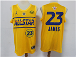 2021 NBA All-Star Game #23 Lebron James Gold Swingman Jersey