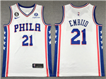 Philadelphia 76ers #21 Joel Embiid White Swingman Jersey