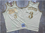 Philadelphia 76ers #3 Allen Iverson 2000-01 Gold Hardwood Classics Jersey